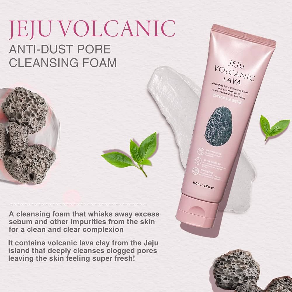 [Thefaceshop] Jeju Volcanic Lava Anti-Dust Pore-Cleansing Foam 140ml