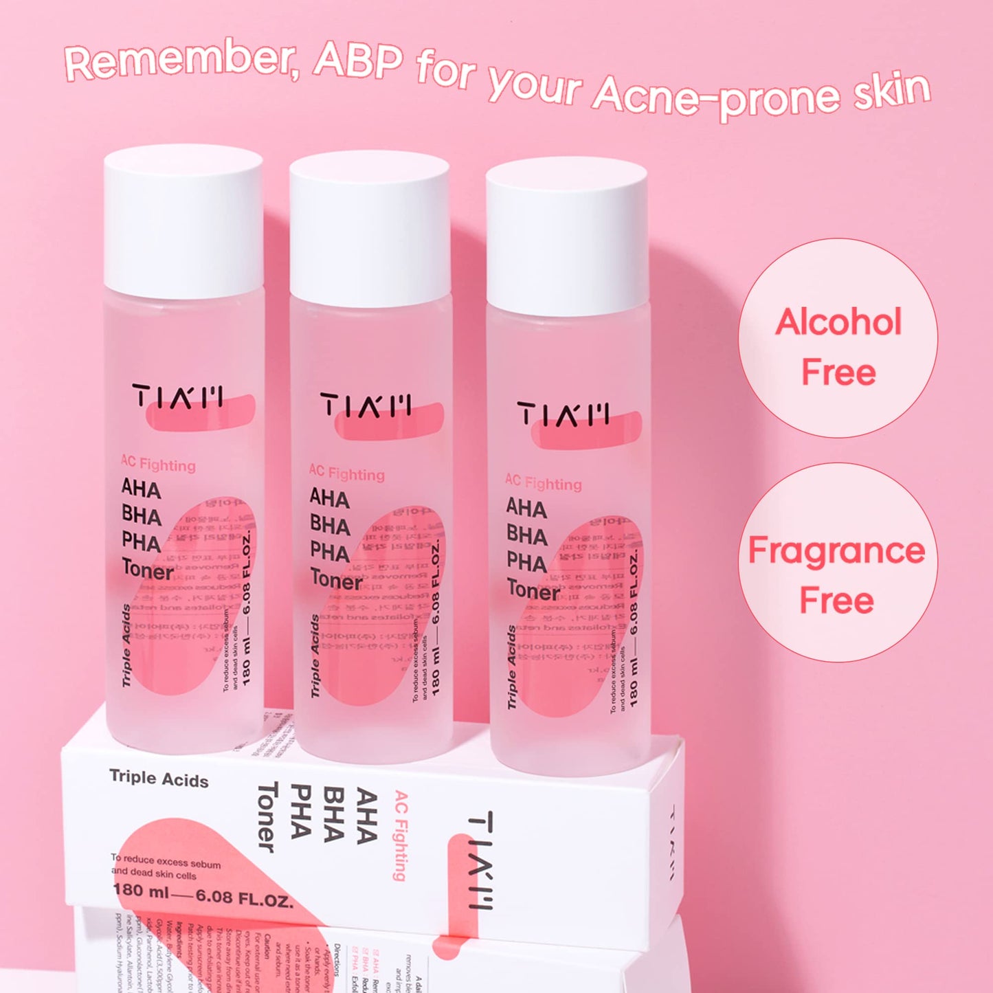 [TIAM] AC Fighting AHA BHA PHA Toner - 180ml