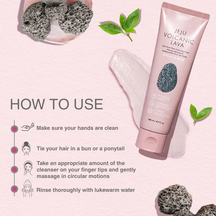 [Thefaceshop] Jeju Volcanic Lava Anti-Dust Pore-Cleansing Foam 140ml